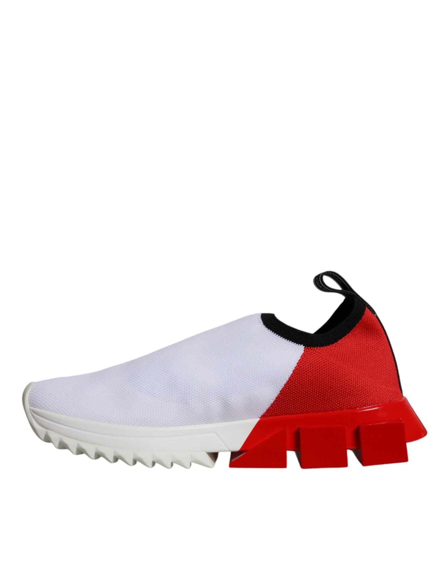 Dolce & Gabbana White Red Low Top Sorrento Men Sneakers Shoes - SMARTMARTNZ