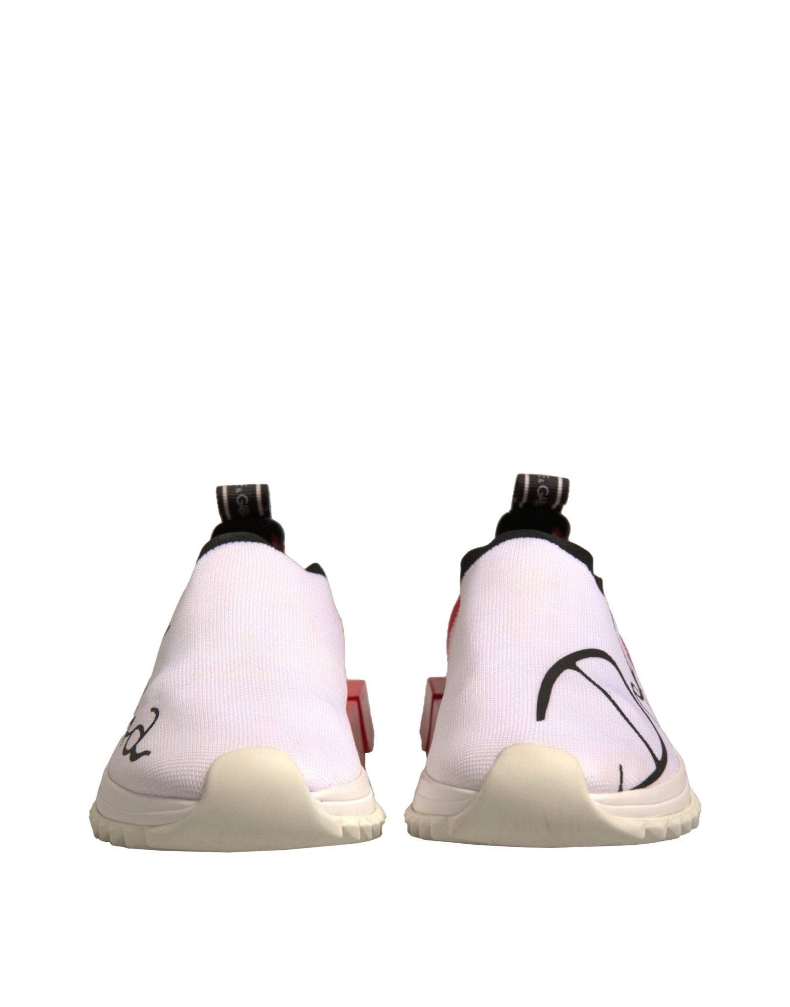 Dolce & Gabbana White Red Low Top Sorrento Sneakers Shoes - SMARTMARTNZ