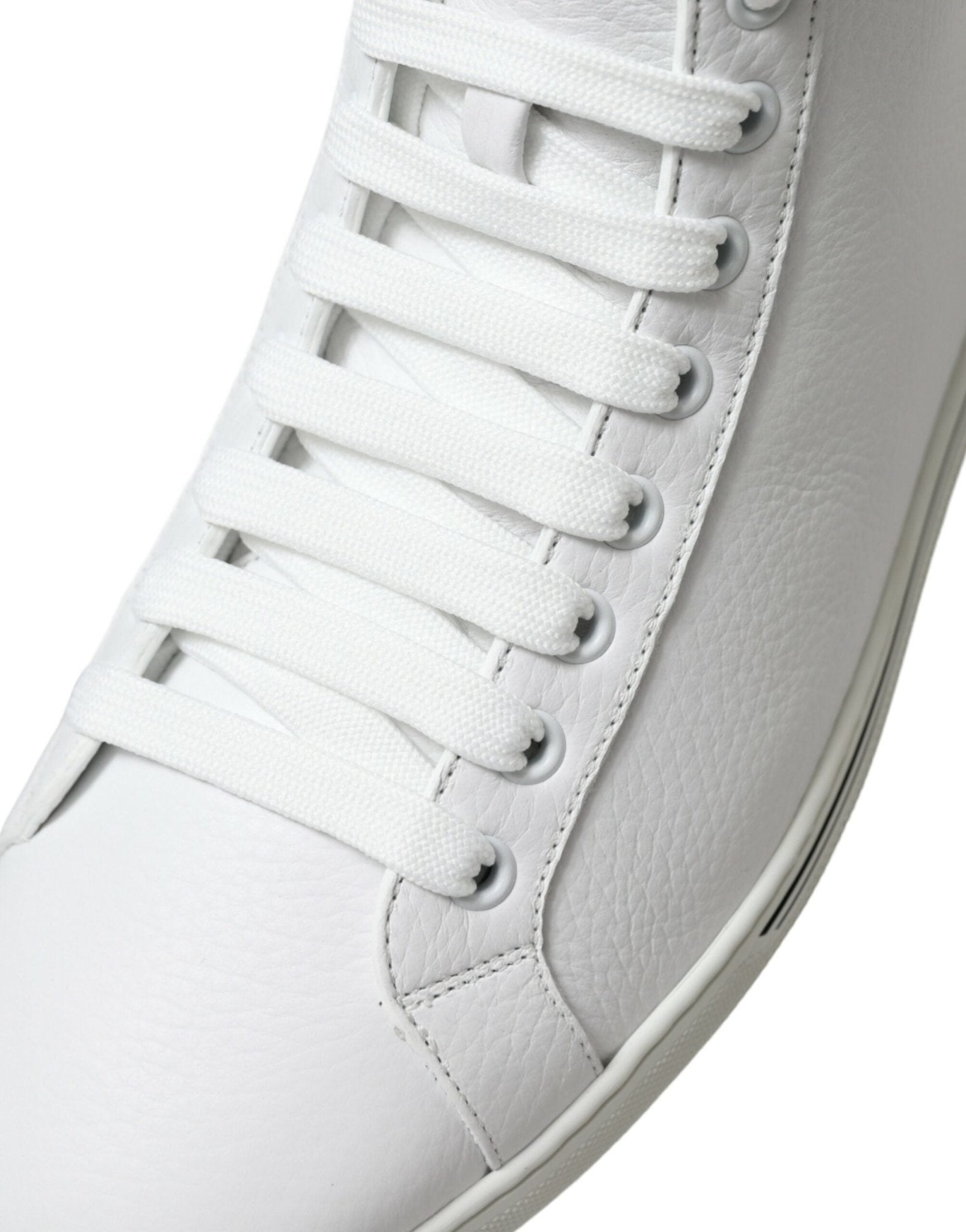 Dolce & Gabbana White Saint Tropez High Top Men Sneakers Shoes - SMARTMARTNZ