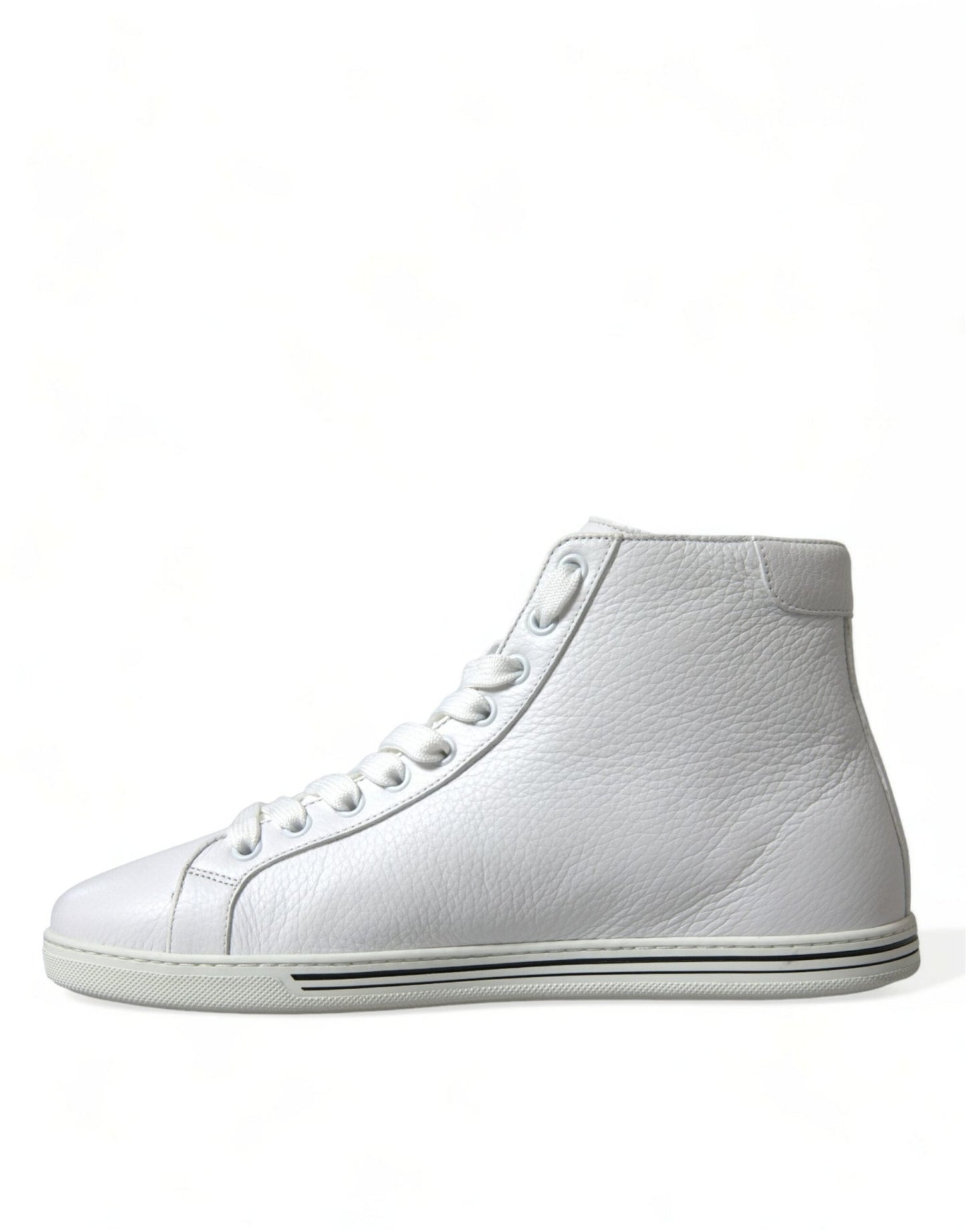 Dolce & Gabbana White Saint Tropez High Top Men Sneakers Shoes - SMARTMARTNZ