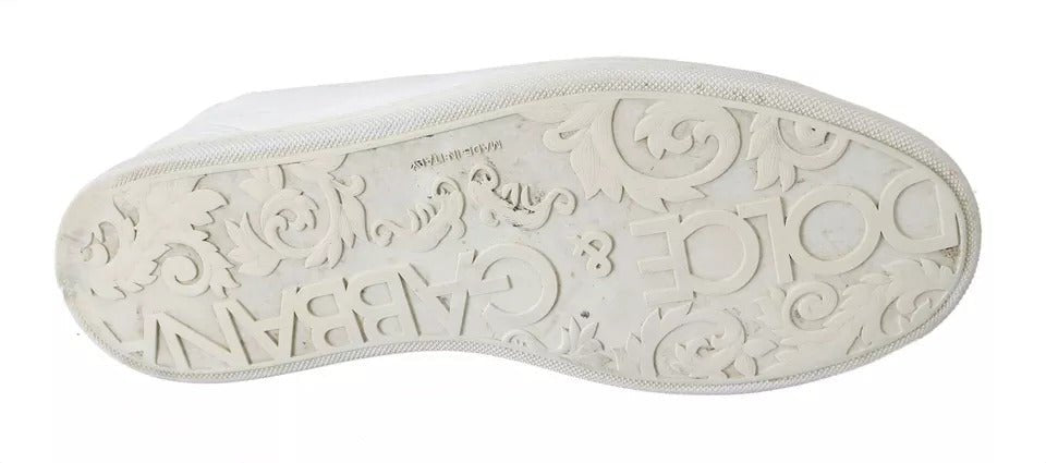 Dolce & Gabbana White Saint Tropez Lace Up Men Sneakers Men Shoes - SMARTMARTNZ