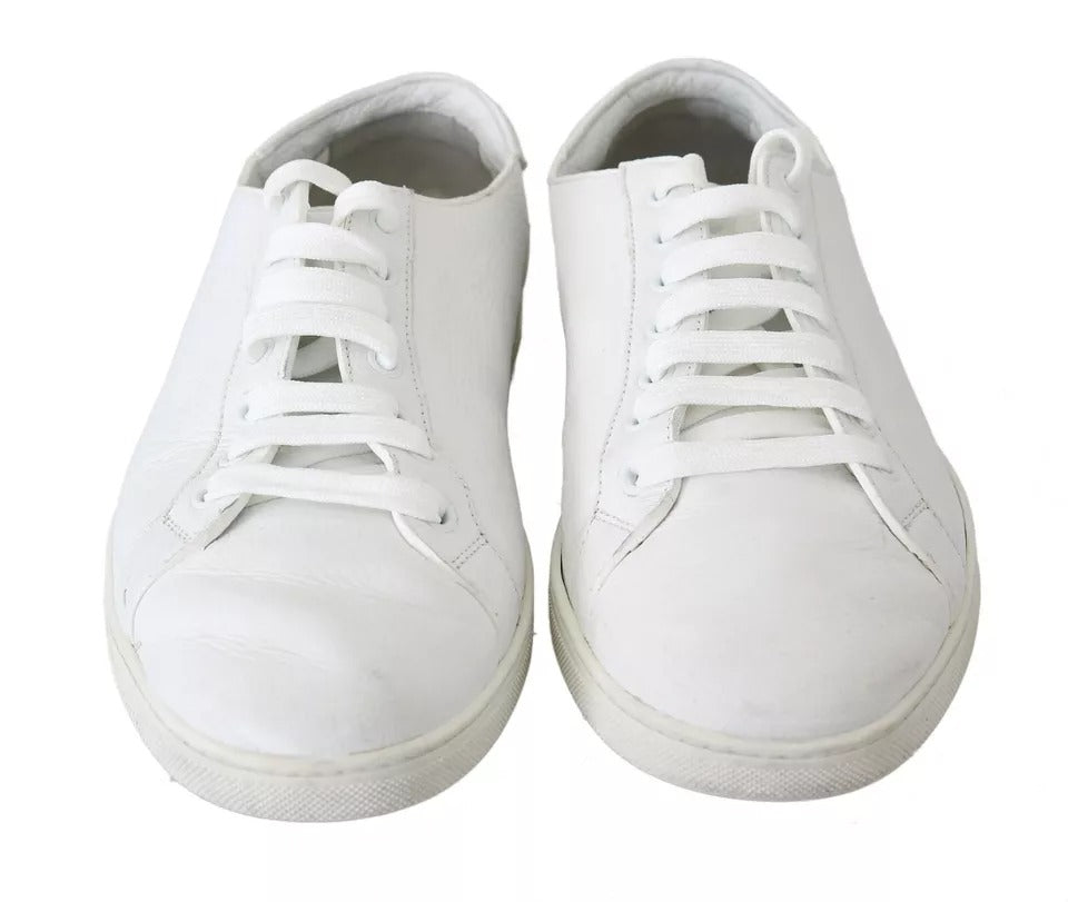 Dolce & Gabbana White Saint Tropez Lace Up Men Sneakers Men Shoes - SMARTMARTNZ