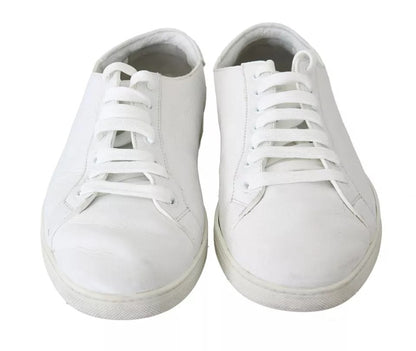 Dolce & Gabbana White Saint Tropez Lace Up Men Sneakers Men Shoes - SMARTMARTNZ