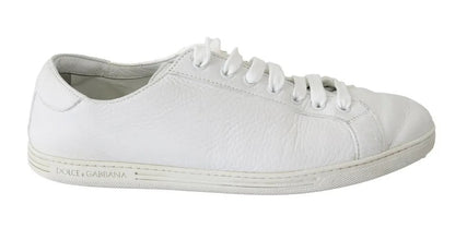 Dolce & Gabbana White Saint Tropez Lace Up Men Sneakers Men Shoes - SMARTMARTNZ