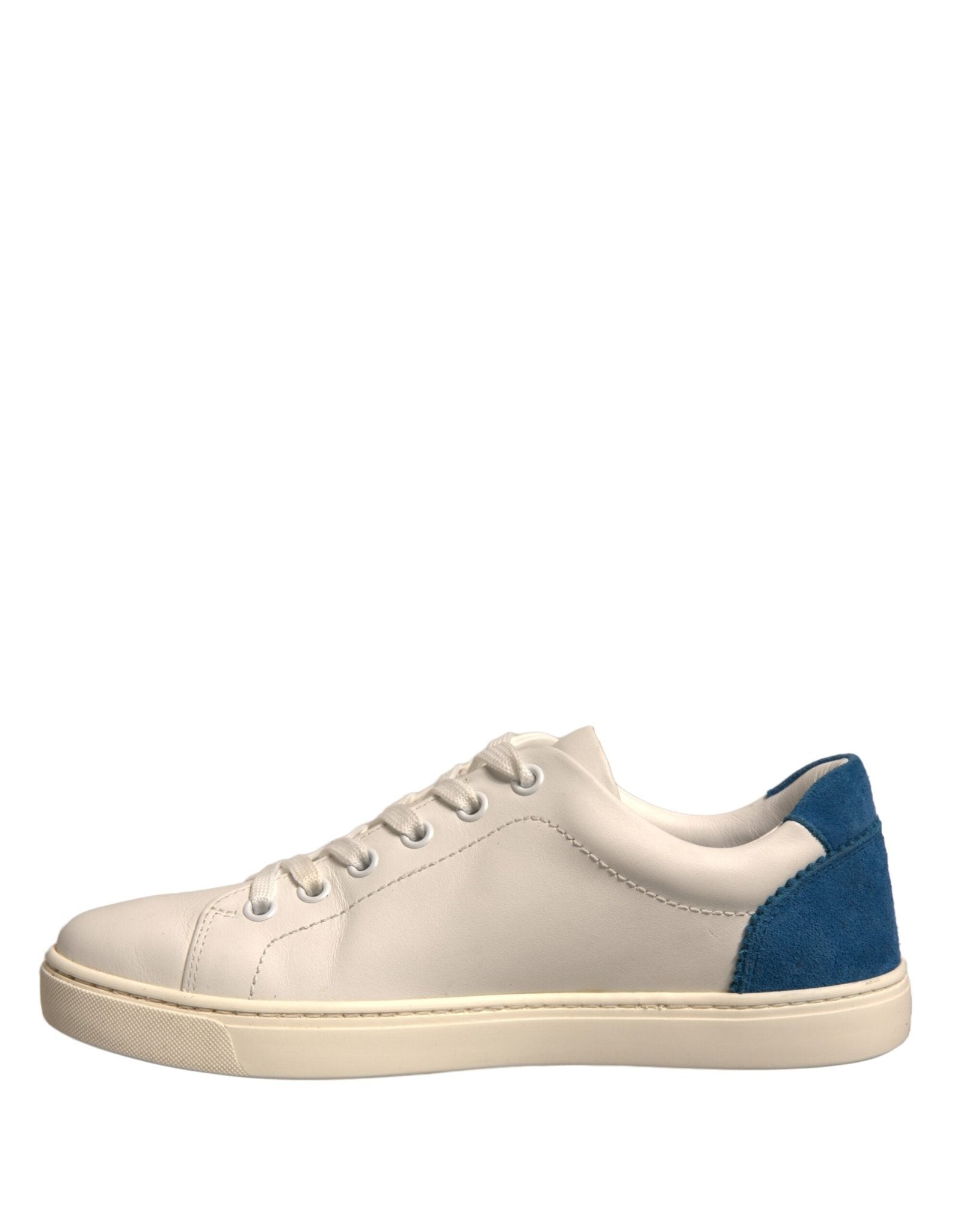 Dolce & Gabbana White Suede Leather Low Top Sneakers Shoes - SMARTMARTNZ