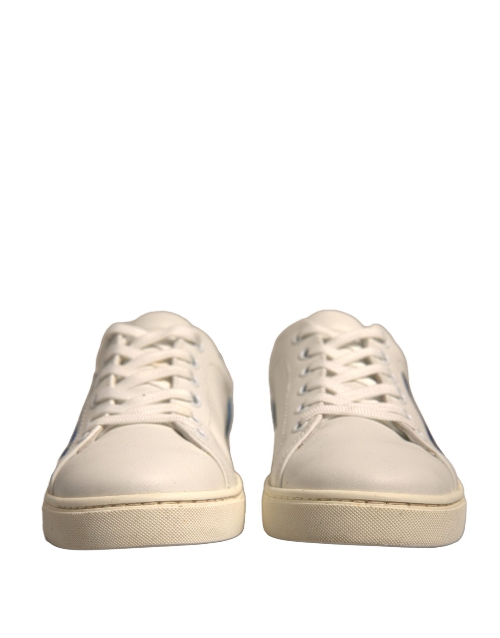 Dolce & Gabbana White Suede Leather Low Top Sneakers Shoes - SMARTMARTNZ