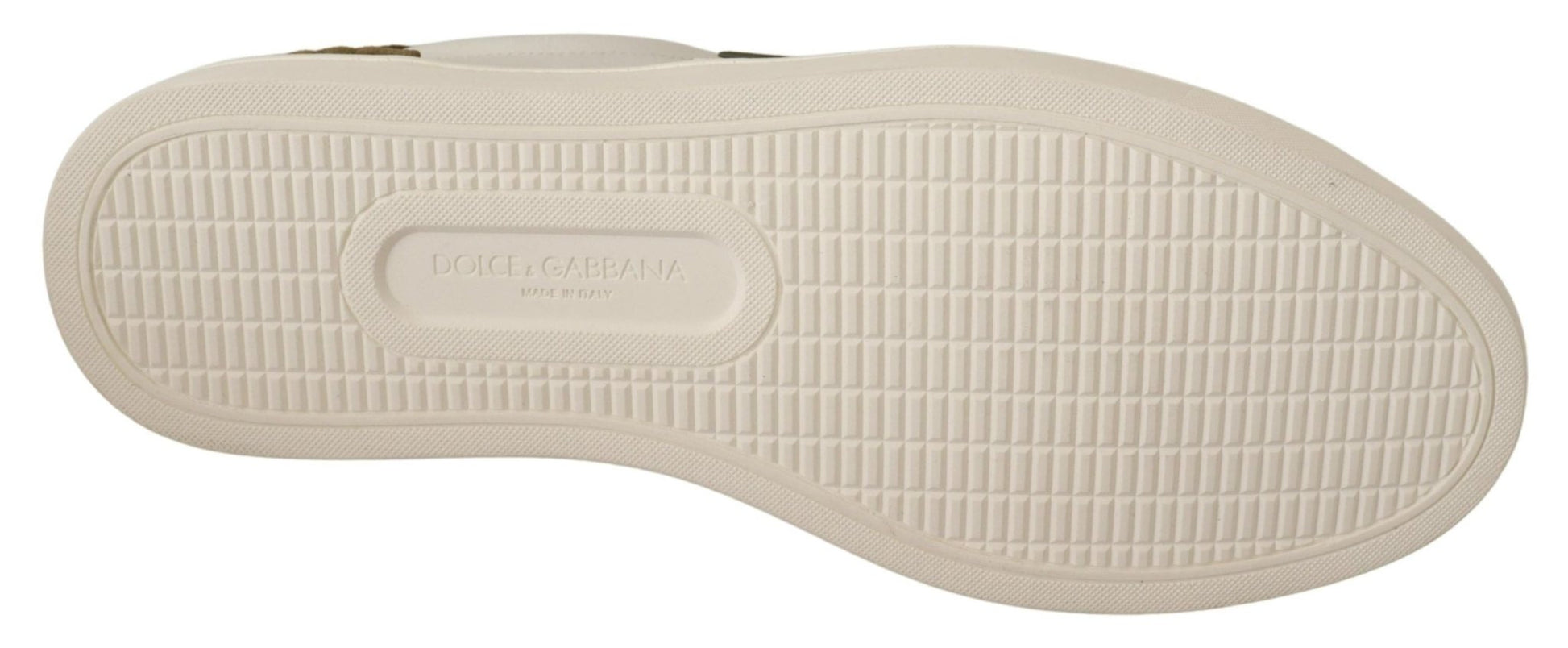 Dolce & Gabbana White Suede Leather Mens Low Tops Sneakers - SMARTMARTNZ