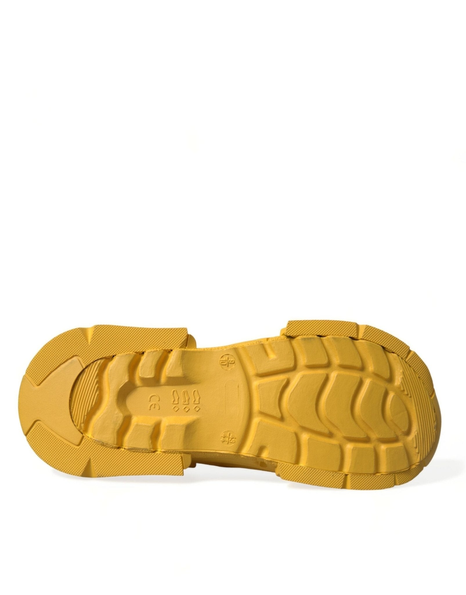 Dolce & Gabbana Yellow Green Rubber Clogs Men Slippers Men Shoes - SMARTMARTNZ