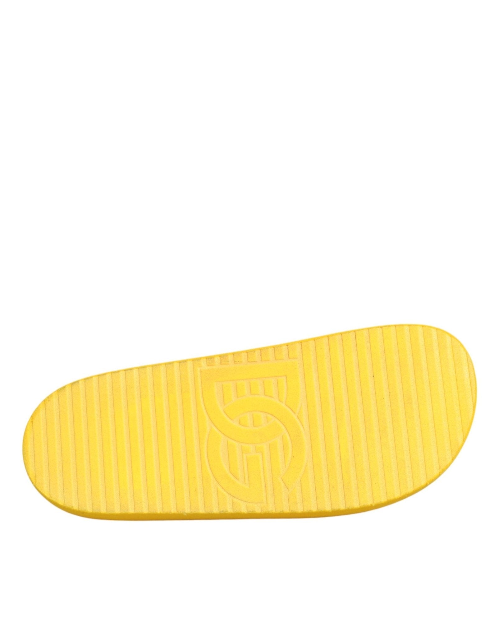Dolce & Gabbana Yellow Rubber Slides Sandals Beachwear Shoes - SMARTMARTNZ