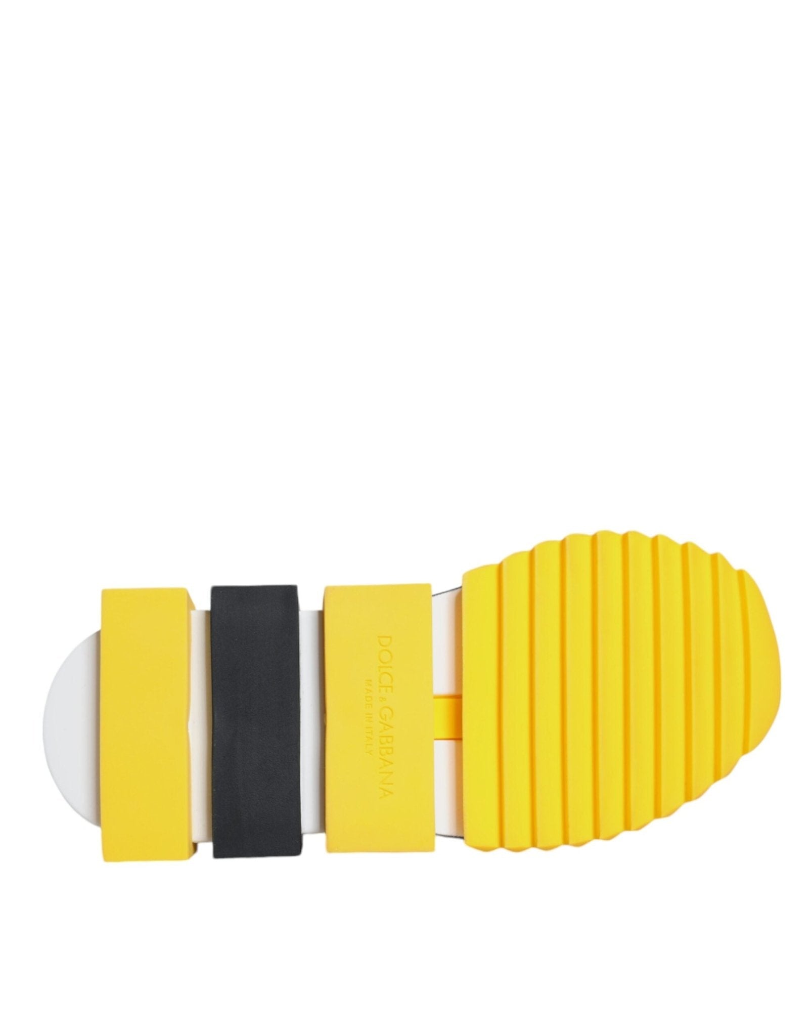 Dolce & Gabbana Yellow Sorrento Crystals Low Top Sneakers Shoes - SMARTMARTNZ