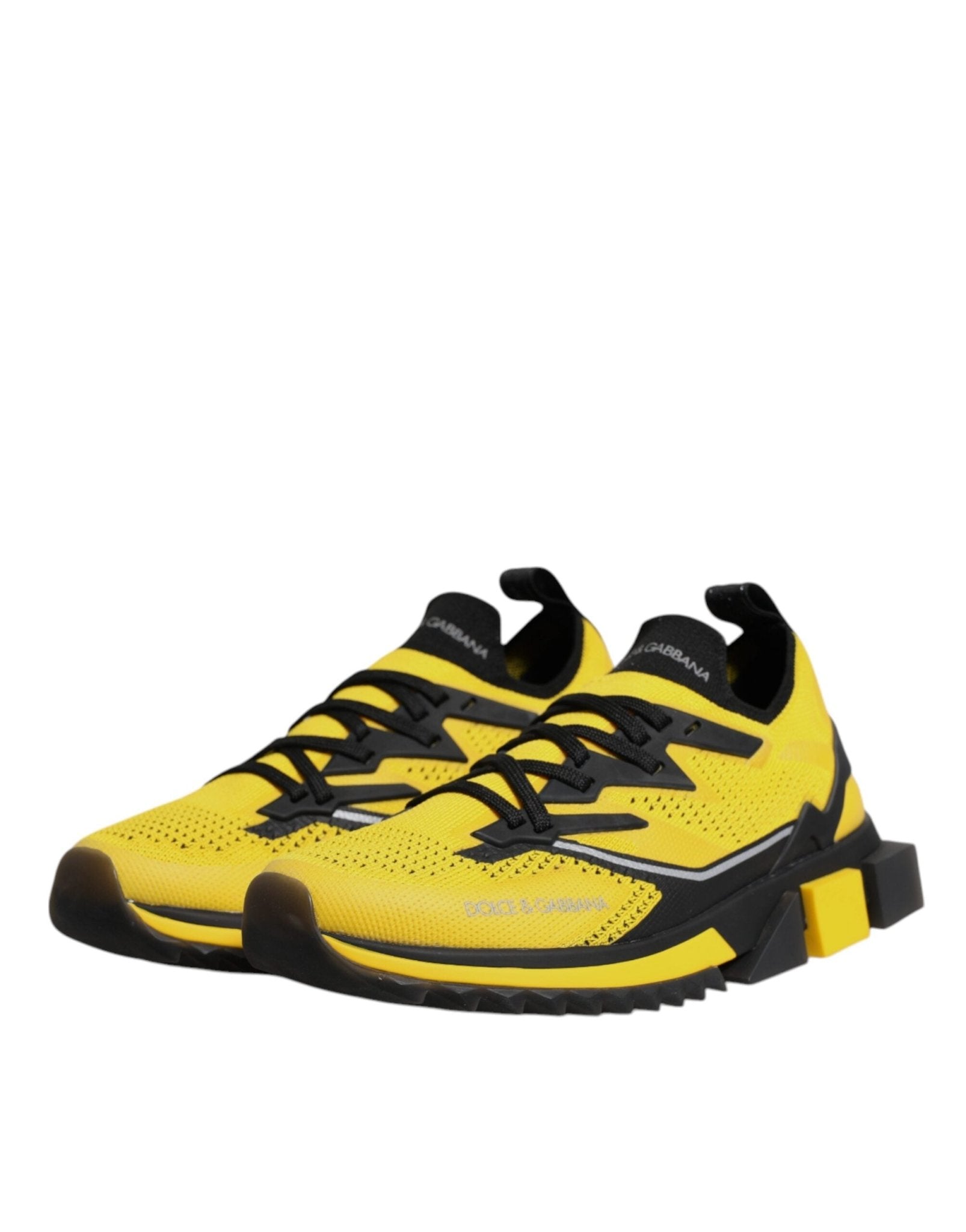 Dolce & Gabbana Yellow SORRENTO Sport Stretch Sneakers Shoes - SMARTMARTNZ