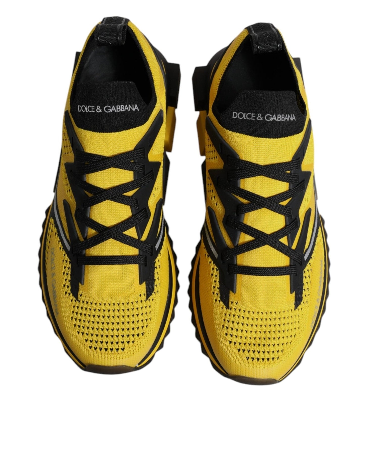 Dolce & Gabbana Yellow SORRENTO Sport Stretch Sneakers Shoes - SMARTMARTNZ