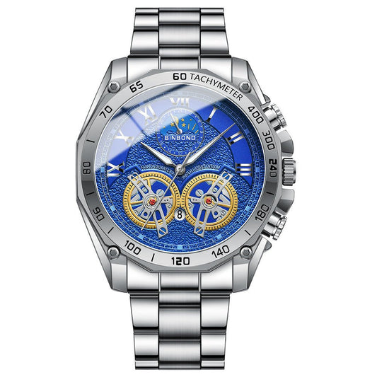 Double Men's Non - fully Automatic Machine Hollow Mechanical Watch Multi - function - SMARTMARTNZ