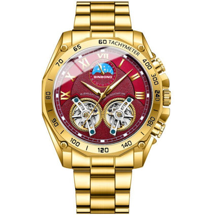 Double Men's Non - fully Automatic Machine Hollow Mechanical Watch Multi - function - SMARTMARTNZ