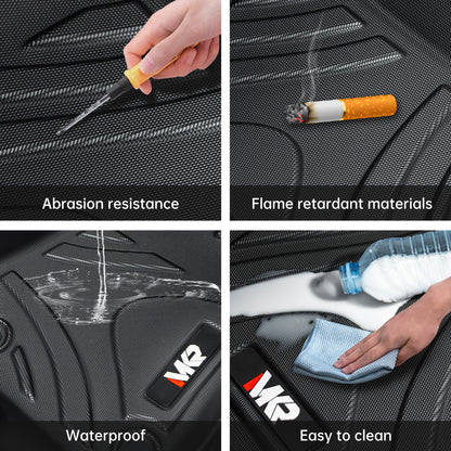 Car Floor Mats For J EEP Wrangler JL 2018 4 Doors Model, Waterproof And Stain-resistant TPE,Black 3 PCS. - Not Fit For Jeep Wrangler JK Or 4XE
