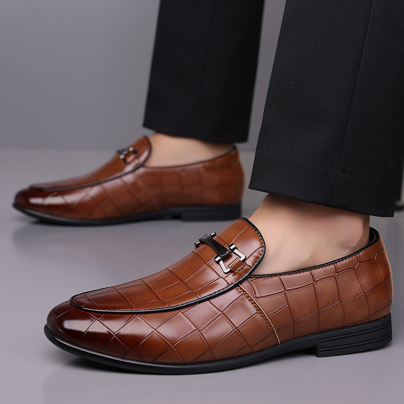 Men’s Plaid Luxury Leather Shoes