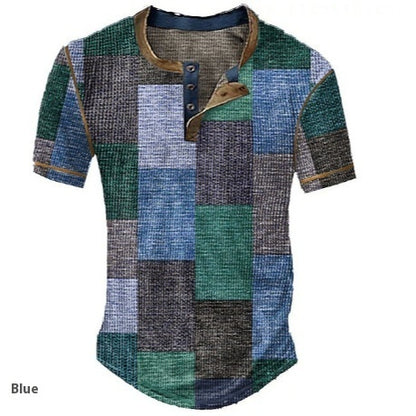 Men's Clothing Graphic Plaid Color Block