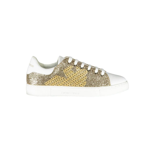 Emporio Armani Gold Polyester Women Sneaker - SMARTMARTNZ