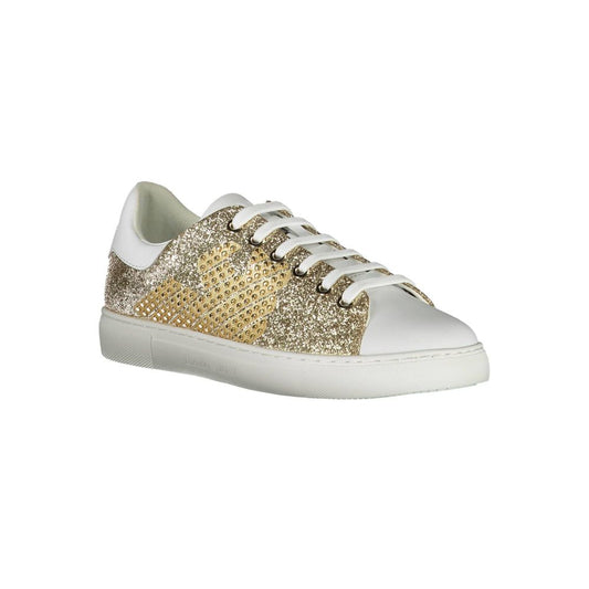 Emporio Armani Gold Polyester Women Sneaker - SMARTMARTNZ