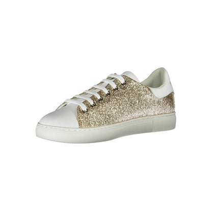 Emporio Armani Gold Polyester Women Sneaker - SMARTMARTNZ