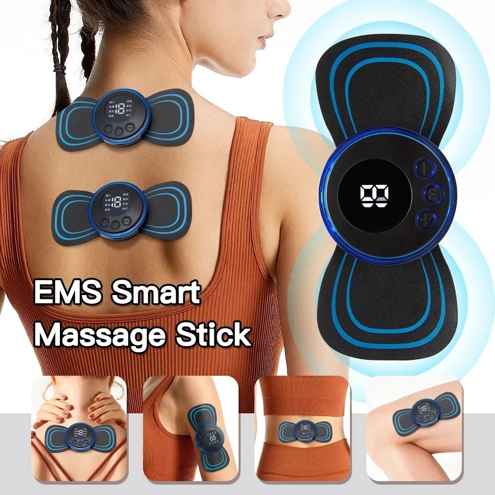 EMS Mini Massage Patch Portable Electric Neck Massager Shoulder and Neck Pulse Therapy Instrument Cervical Massage Patch - SMARTMARTNZ