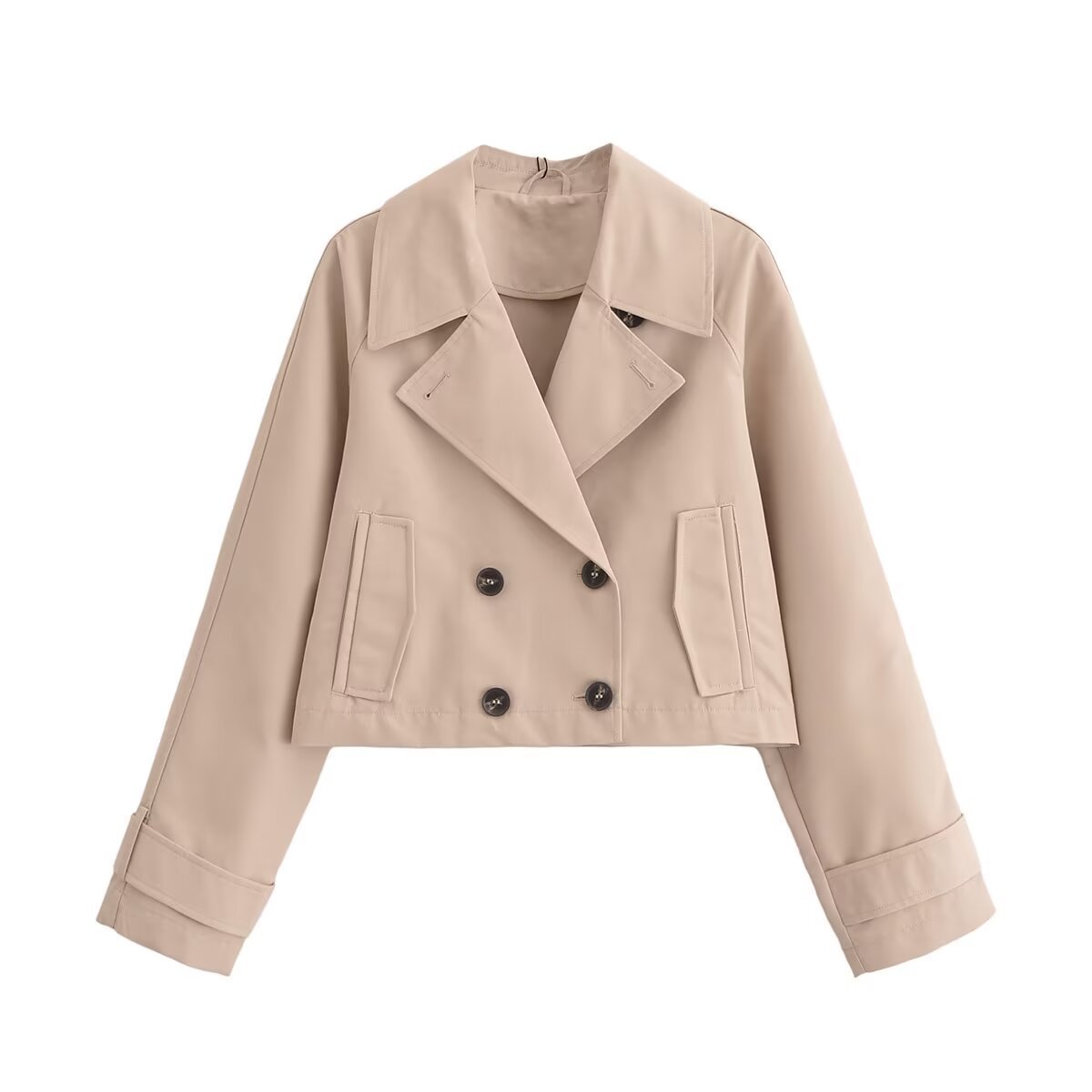 European And American Style Women's Clothing French Trench Coat Long Sleeve Elegant Jacket Coat - SMARTMARTNZ