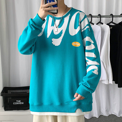 New Hoodie Men's Round Neck Pullover