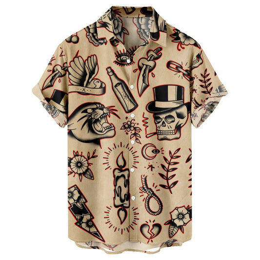 Hawaii Beach Shirt Personal Leisure Vacation Short Sleeve