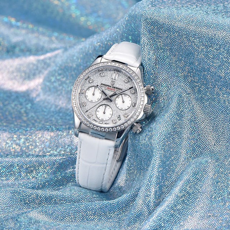 Fashion Diamond Calendar Luminous Fine Steel Women's Watch - SMARTMARTNZ