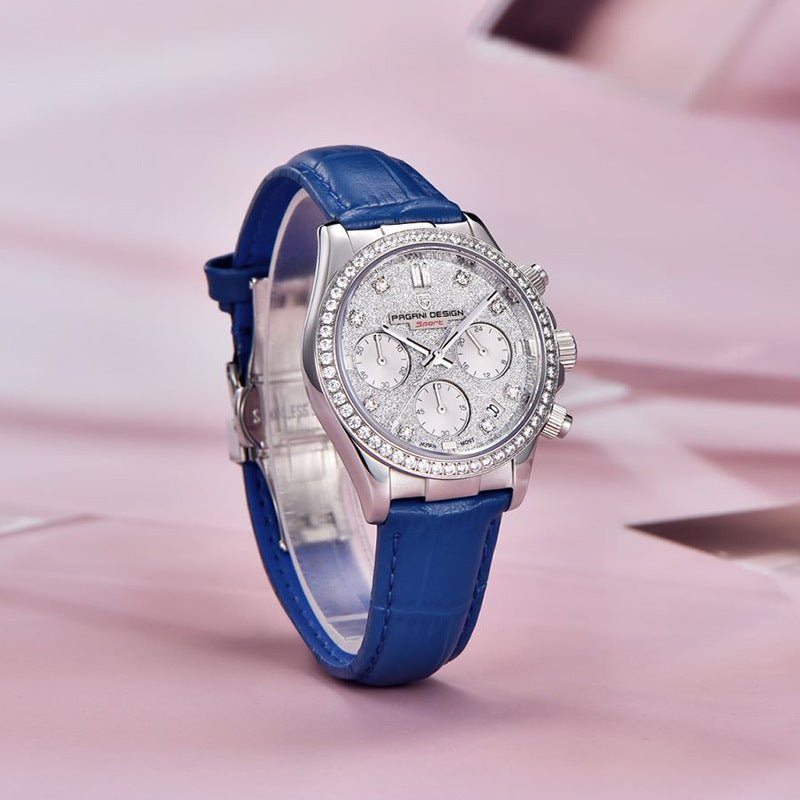 Fashion Diamond Calendar Luminous Fine Steel Women's Watch - SMARTMARTNZ