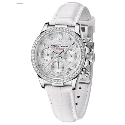 Fashion Diamond Calendar Luminous Fine Steel Women's Watch - SMARTMARTNZ