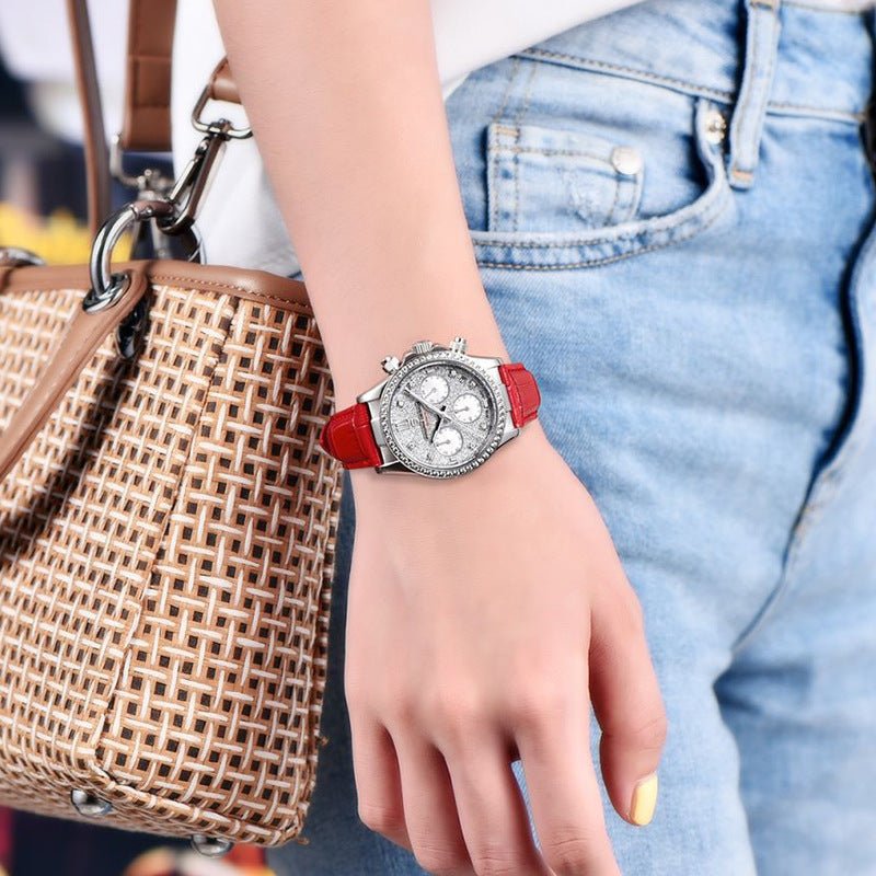 Fashion Diamond Calendar Luminous Fine Steel Women's Watch - SMARTMARTNZ