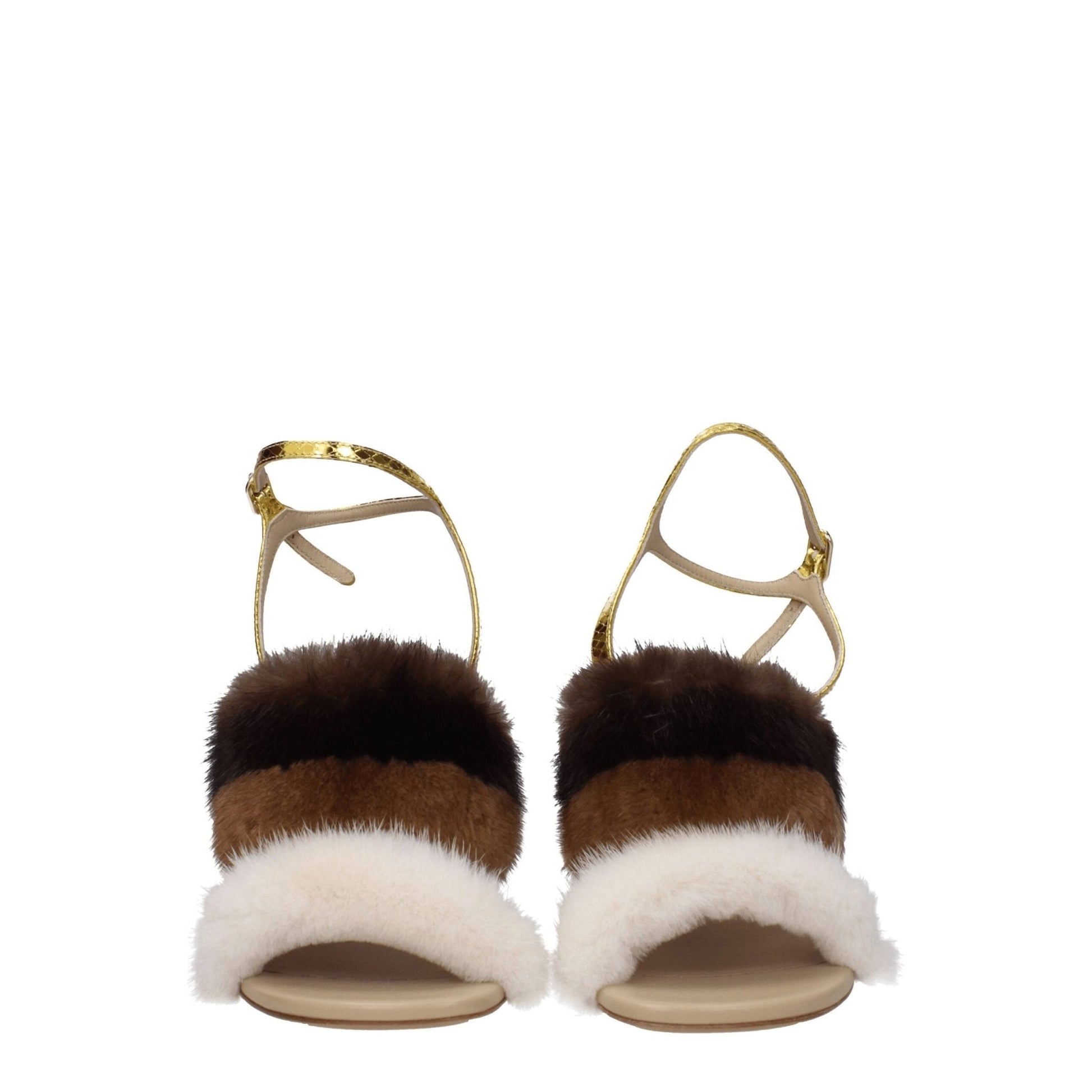 Fendi Brown Mink Strap - Ons Sandals - SMARTMARTNZ