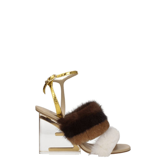 Fendi Brown Mink Strap - Ons Sandals - SMARTMARTNZ