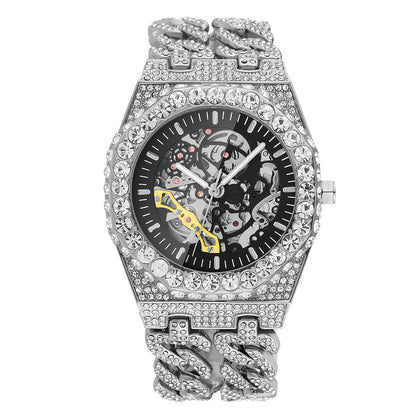 Full Diamond Cuban Link Automatic Mechanical Watch – Hip Hop Luxury - SMARTMARTNZ