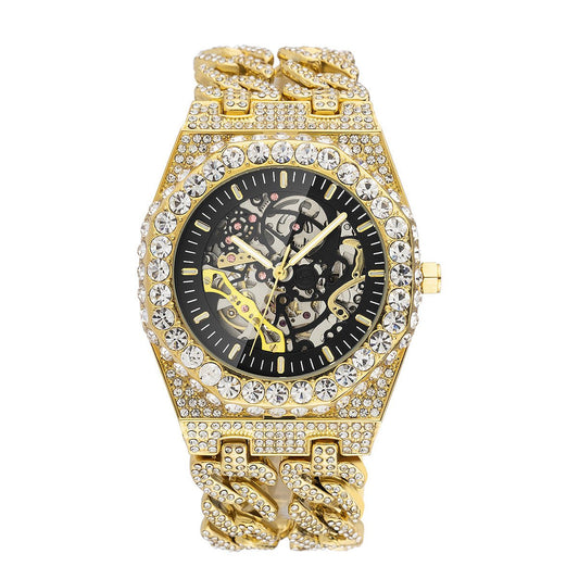 Full Diamond Cuban Link Automatic Mechanical Watch – Hip Hop Luxury - SMARTMARTNZ