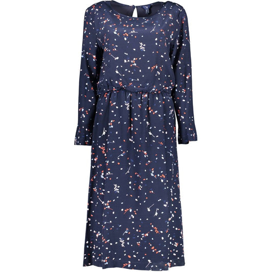 Gant Blue Viscose Women Dress - SMARTMARTNZ