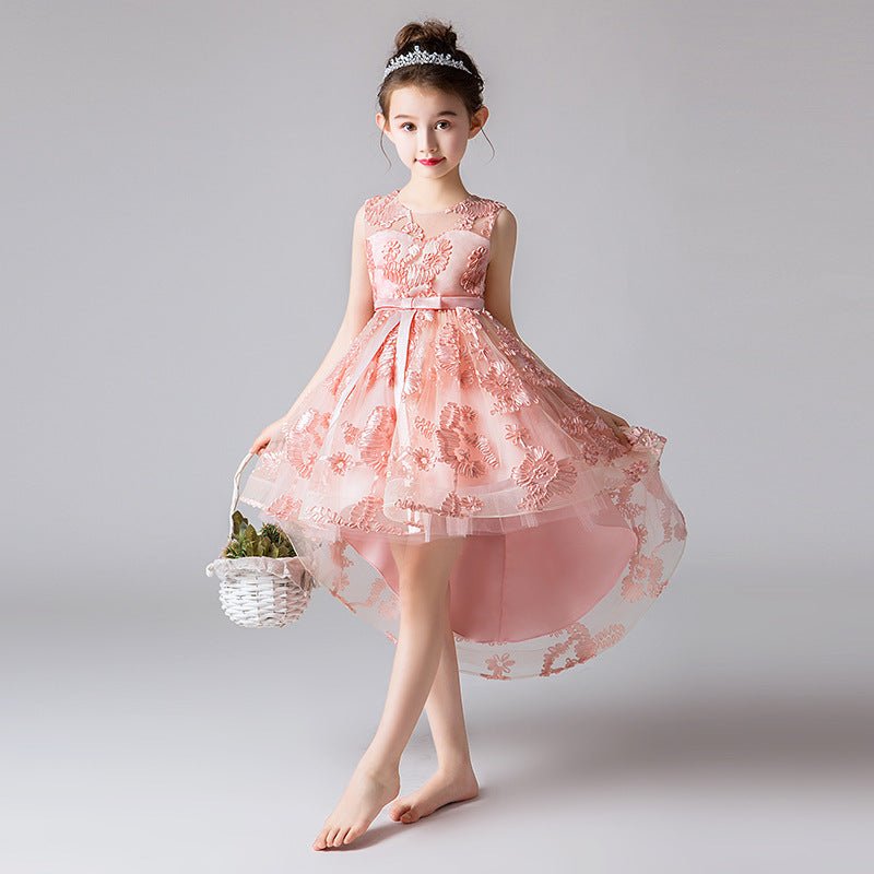 Girls’ Princess Wedding Dress – Flower Girl Edition Elegant • Flowy • Perfect for Special Moments - SMARTMARTNZ