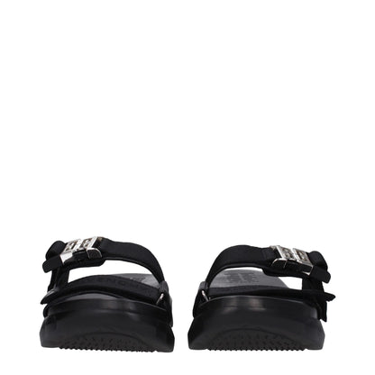 Givenchy Black Fabric Slippers Sandals - SMARTMARTNZ