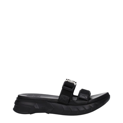 Givenchy Black Fabric Slippers Sandals - SMARTMARTNZ