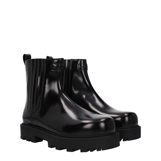Givenchy Black Leather Ankle Boots - SMARTMARTNZ