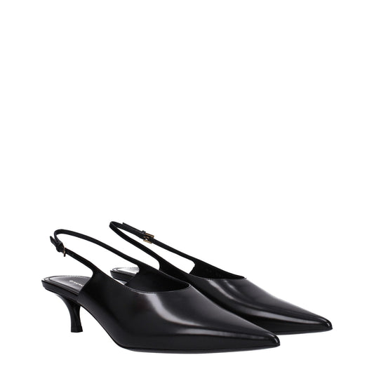Givenchy Black Leather Mid Heel Pumps - SMARTMARTNZ