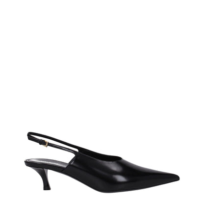 Givenchy Black Leather Mid Heel Pumps - SMARTMARTNZ