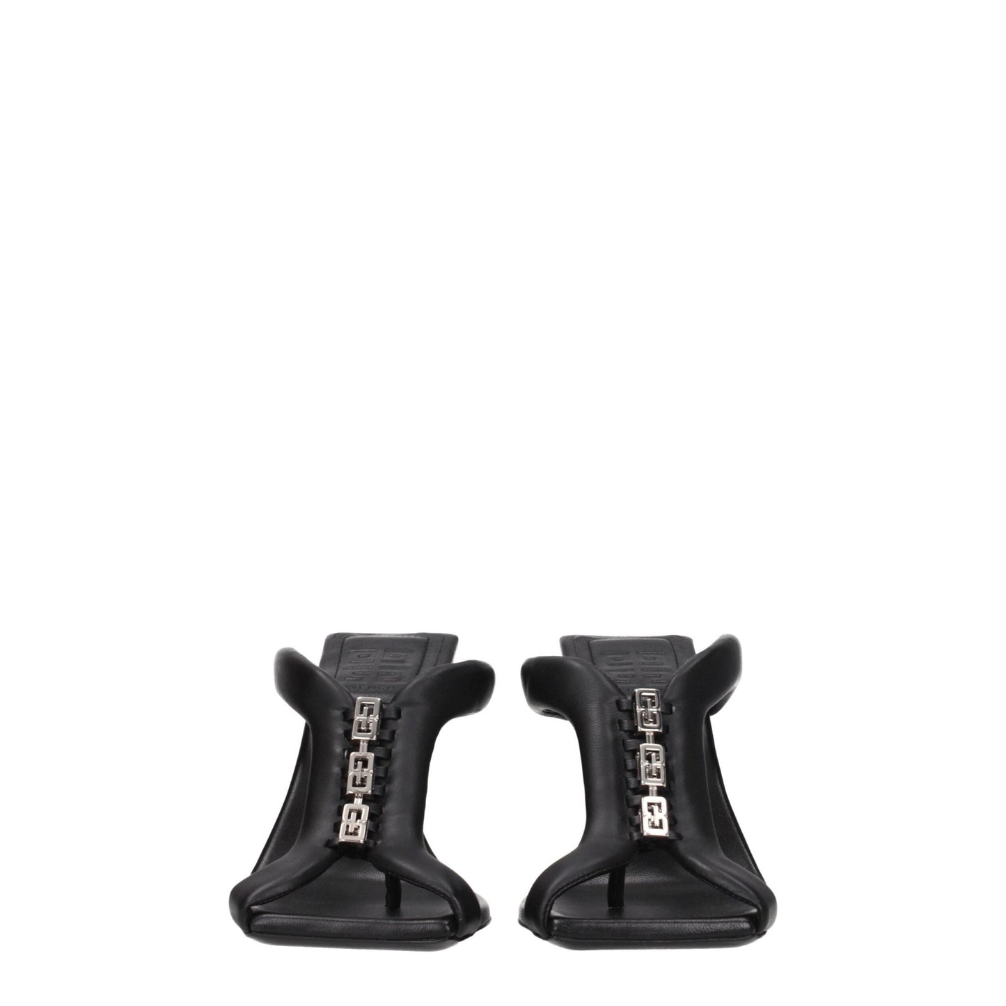 Givenchy Black Leather Stiletto Heels Sandals - SMARTMARTNZ