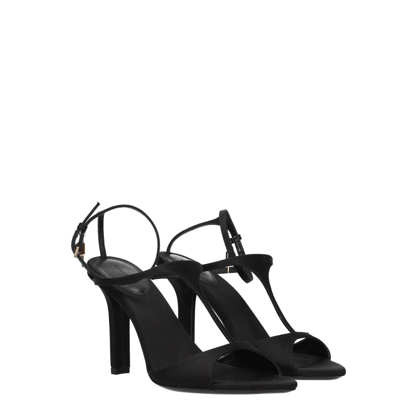 Givenchy Black Satin Stiletto Heels Sandals - SMARTMARTNZ