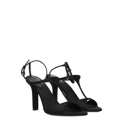 Givenchy Black Satin Stiletto Heels Sandals - SMARTMARTNZ