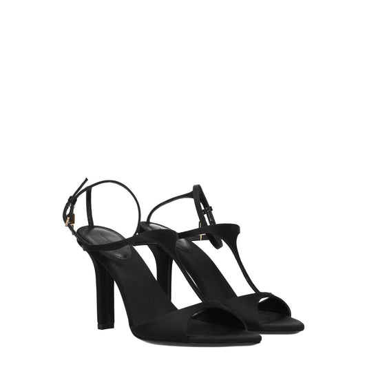 Givenchy Black Satin Stiletto Heels Sandals - SMARTMARTNZ
