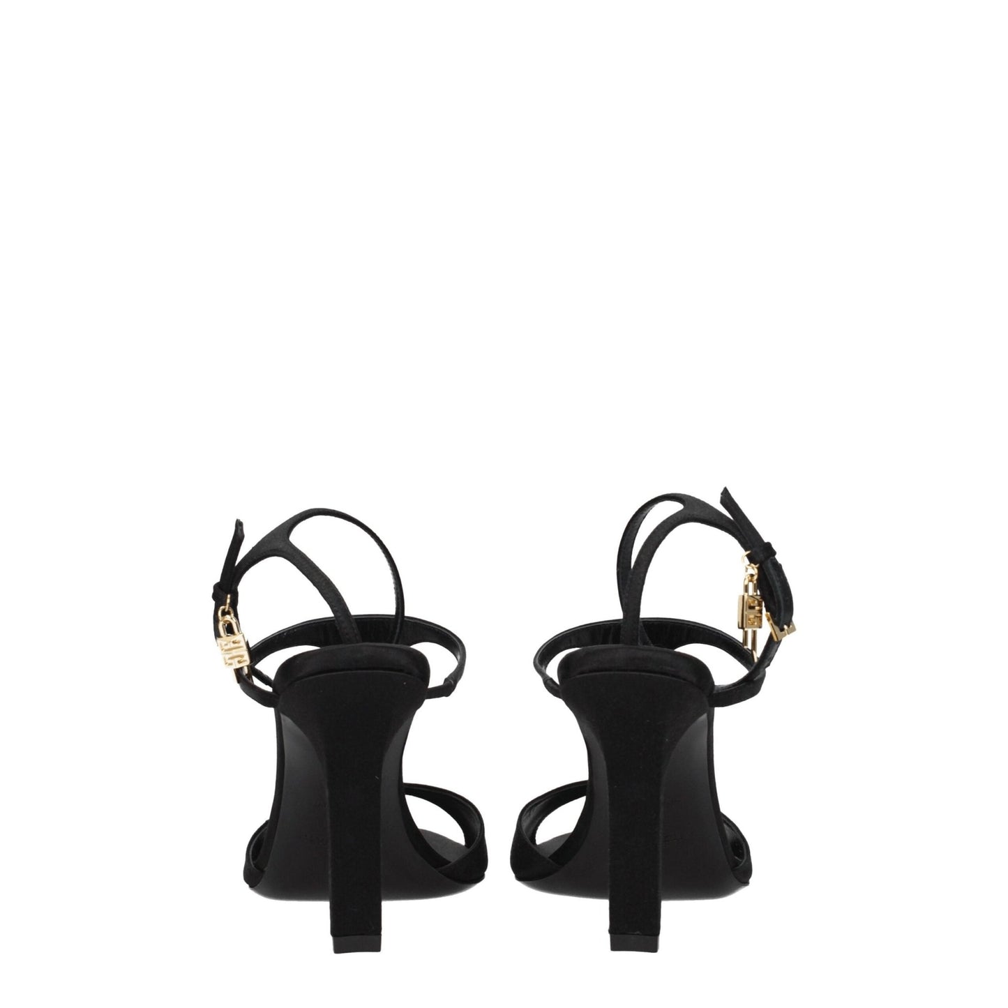 Givenchy Black Satin Stiletto Heels Sandals - SMARTMARTNZ