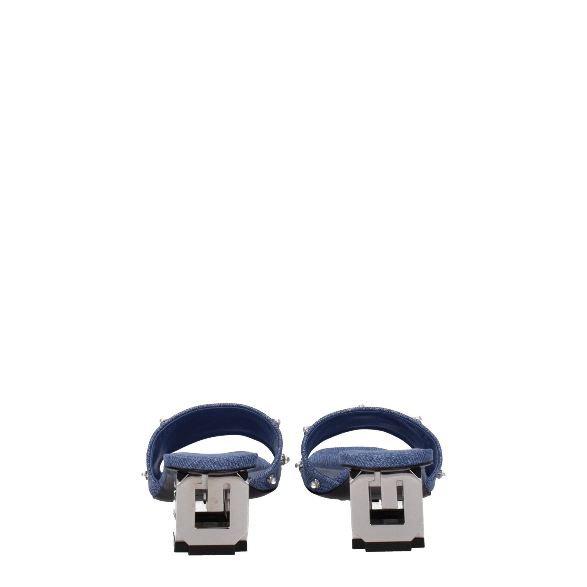 Givenchy Blue Fabric Flat Sandals - SMARTMARTNZ
