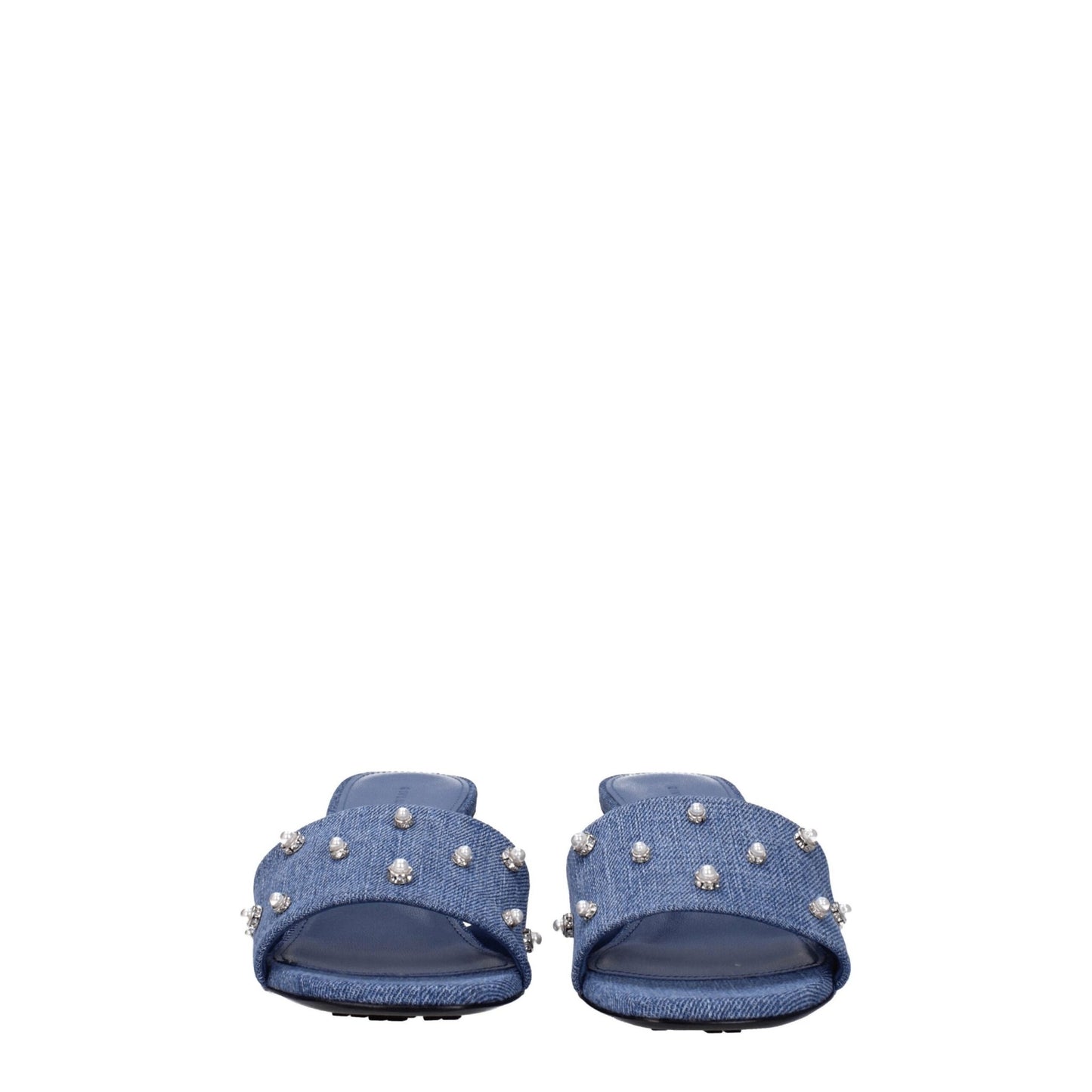 Givenchy Blue Fabric Flat Sandals - SMARTMARTNZ